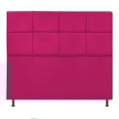 Cabeceira Estofada Damares 160 cm Queen Size Com Botonê Suede Pink - Amarena Móveis