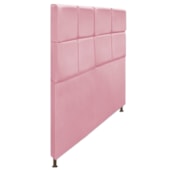 Cabeceira Estofada Damares 160 cm Queen Size Com Botonê Suede Rosa Bebê - Amarena Móveis