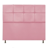 Cabeceira Estofada Damares 160 cm Queen Size Com Botonê Suede Rosa Bebê - Amarena Móveis