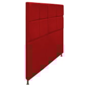 Cabeceira Estofada Damares 160 cm Queen Size Com Botonê Suede Vermelho - Amarena Móveis