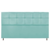 Cabeceira Estofada Damares 195 cm King Size Com Botonê Suede Azul Tiffany - Amarena Móveis