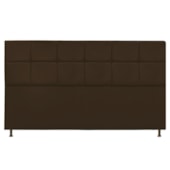 Cabeceira Estofada Damares 195 cm King Size Com Botonê Suede Marrom - Amarena Móveis