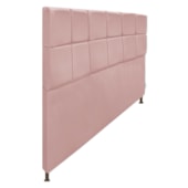 Cabeceira Estofada Damares 195 cm King Size Com Botonê Suede Rosê - Amarena Móveis