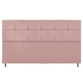Cabeceira Estofada Damares 195 cm King Size Com Botonê Suede Rosê - Amarena Móveis