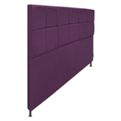 Cabeceira Estofada Damares 195 cm King Size Com Botonê Suede Roxo - Amarena Móveis