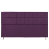 Cabeceira Estofada Damares 195 cm King Size Com Botonê Suede Roxo - Amarena Móveis