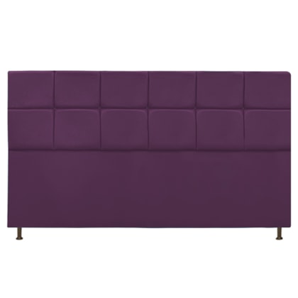 Cabeceira Estofada Damares 195 cm King Size Com Botonê Suede Roxo - Amarena Móveis