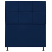 Cabeceira Estofada Damares 90 cm Solteiro Com Botonê  Suede Azul Marinho - Amarena Móveis