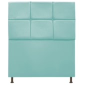 Cabeceira Estofada Damares 90 cm Solteiro Com Botonê  Suede Azul Tiffany - Amarena Móveis