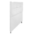 Cabeceira Estofada Damares 90 cm Solteiro Com Botonê  Suede Branco - Amarena Móveis