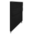 Cabeceira Estofada Damares 90 cm Solteiro Com Botonê  Suede Preto - Amarena Móveis
