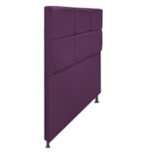 Cabeceira Estofada Damares 90 cm Solteiro Com Botonê  Suede Roxo - Amarena Móveis