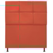 Cabeceira Estofada Damares 90 cm Solteiro Com Botonê  Suede Terracota - Amarena Móveis