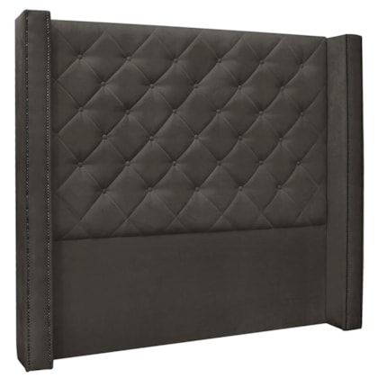 Cabeceira Estofada Egito SPZ 114cm Solteiro Suede Cinza