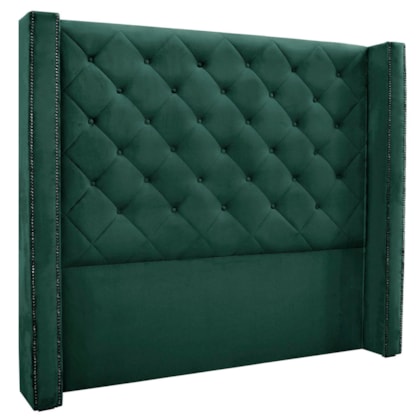 Cabeceira Estofada Egito SPZ 114cm Solteiro Veludo Verde