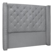 Cabeceira Estofada Egito SPZ 140cm Casal Linho Cinza