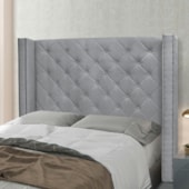 Cabeceira Estofada Egito SPZ 140cm Casal Linho Cinza