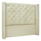 Cabeceira Estofada Egito SPZ 140cm Casal Linho Natural