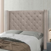 Cabeceira Estofada Egito SPZ 160cm Casal Linho Areia