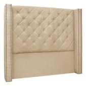 Cabeceira Estofada Egito SPZ 160cm Casal Linho Dourado