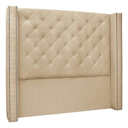 Cabeceira Estofada Egito SPZ 160cm Casal Linho Dourado