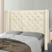 Cabeceira Estofada Egito SPZ 160cm Casal Linho Pérola
