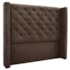 Cabeceira Estofada Egito SPZ 160cm Casal Veludo Marrom