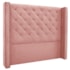 Cabeceira Estofada Egito SPZ 160cm Casal Veludo Rosa