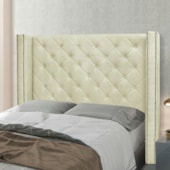 Cabeceira Estofada Egito SPZ 195cm Casal Linho Natural