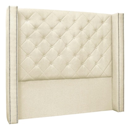 Cabeceira Estofada Egito SPZ 195cm Casal Linho Pérola