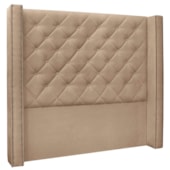 Cabeceira Estofada Egito SPZ 195cm Casal Suede Bege