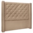 Cabeceira Estofada Egito SPZ 195cm Casal Suede Bege