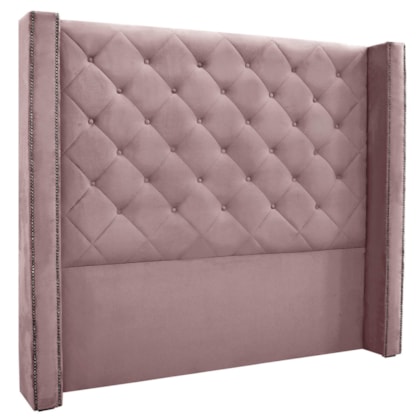 Cabeceira Estofada Egito SPZ 195cm Casal Veludo Lilás