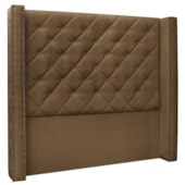 Cabeceira Estofada Egito SPZ 219cm King Suede Caramelo