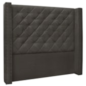 Cabeceira Estofada Egito SPZ 219cm King Suede Cinza