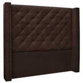 Cabeceira Estofada Egito SPZ 219cm King Suede Marrom