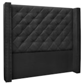 Cabeceira Estofada Egito SPZ 219cm King Suede Preto