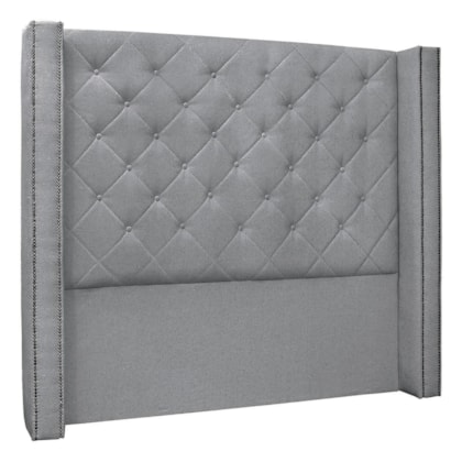 Cabeceira Estofada Egito SPZ 90cm Solteiro Linho Cinza