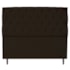 Cabeceira Estofada Liverpool 140 cm Casal Suede Marrom - Amarena Móveis