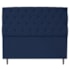 Cabeceira Estofada Liverpool 140 cm Casal Suede Azul Marinho - Amarena Móveis