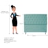 Cabeceira Estofada Liverpool 140 cm Casal Suede Azul Tiffany - Amarena Móveis