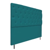 Cabeceira Estofada Liverpool 140 cm Casal Suede Azul Turquesa - Amarena Móveis