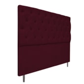 Cabeceira Estofada Liverpool 140 cm Casal Suede Bordô - Amarena Móveis