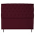 Cabeceira Estofada Liverpool 140 cm Casal Suede Bordô - Amarena Móveis