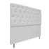Cabeceira Estofada Liverpool 140 cm Casal Suede Branco - Amarena Móveis