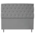 Cabeceira Estofada Liverpool 140 cm Casal Suede Cinza - Amarena Móveis