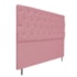 Cabeceira Estofada Liverpool 140 cm Casal Suede Rosa Bebê - Amarena Móveis