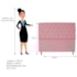 Cabeceira Estofada Liverpool 140 cm Casal Suede Rosa Bebê - Amarena Móveis