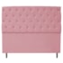 Cabeceira Estofada Liverpool 140 cm Casal Suede Rosa Bebê - Amarena Móveis