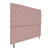 Cabeceira Estofada Liverpool 140 cm Casal Suede Rosê - Amarena Móveis